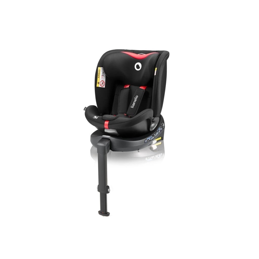 Lionelo - Autosedačka se základnou otočná NAVY i-Size 40-150 cm černá/červená