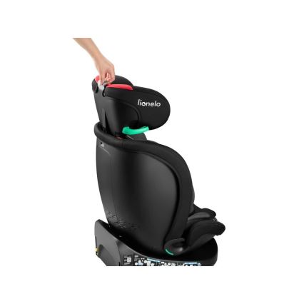 Lionelo - Autosedačka se základnou otočná NAVY i-Size 40-150 cm černá/červená