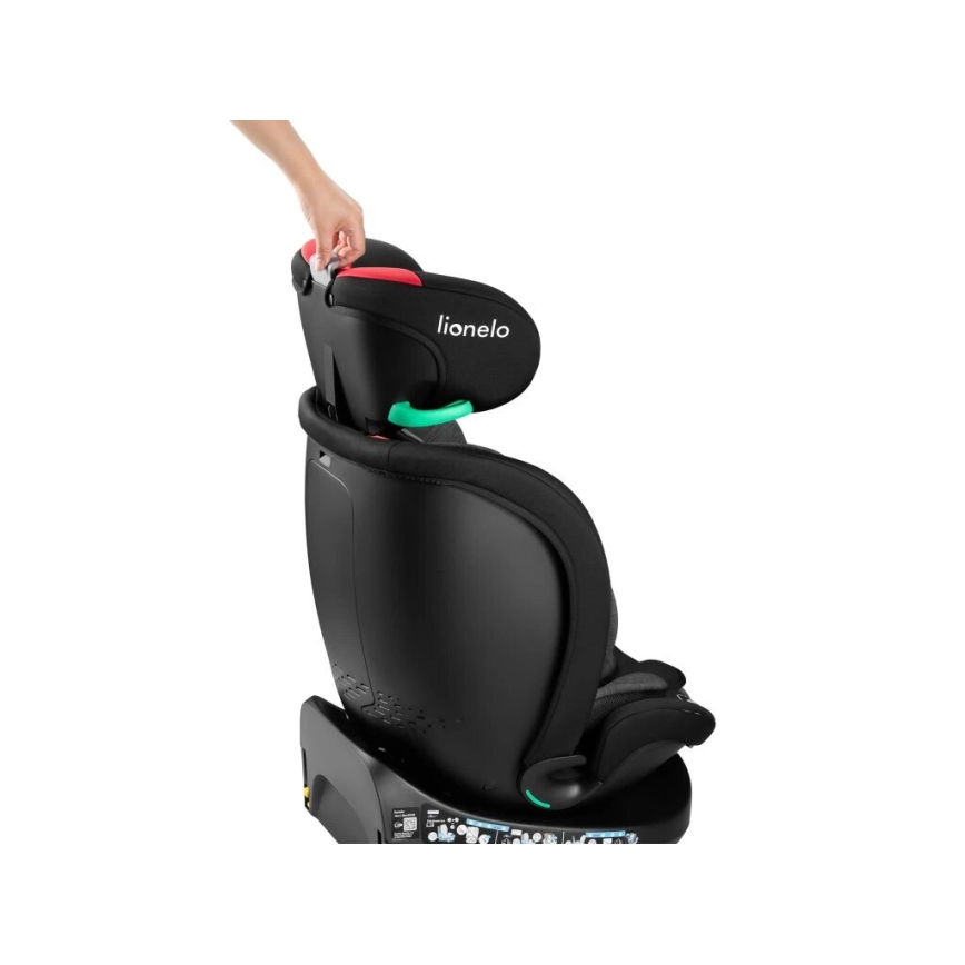Lionelo - Autosedačka se základnou otočná NAVY i-Size 40-150 cm černá/červená