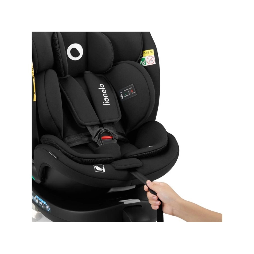 Lionelo - Autosedačka se základnou otočná NAVY i-Size 40-150 cm černá