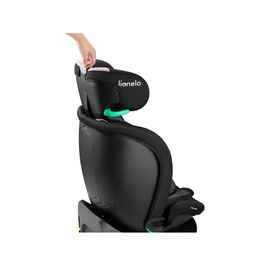 Lionelo - Autosedačka se základnou otočná NAVY i-Size 40-150 cm černá/růžová