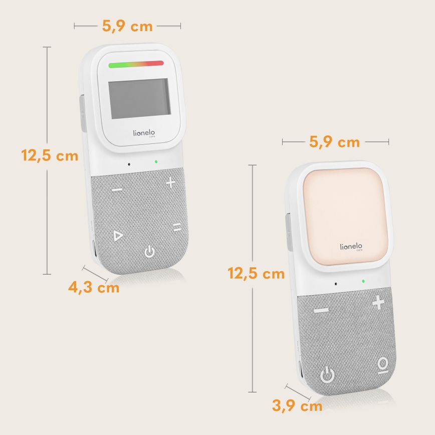 Lionelo - Bezdrátová nabíjecí dětská audio chůvička BABYLINE 2.3 5V