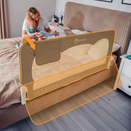 Lionelo - Bezpečnostní zábrana k posteli HANNA Beige Melange