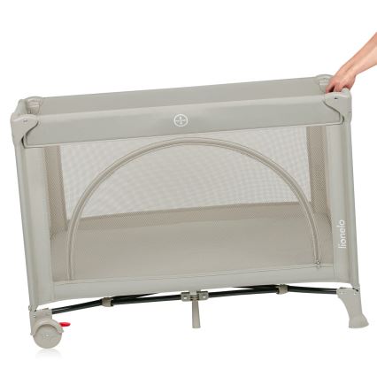 Lionelo - Cestovní postýlka LAURA Beige Sand