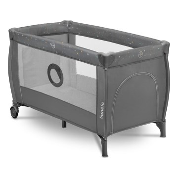 Lionelo - Cestovní postýlka STEFI PLUS Grey Multicolor