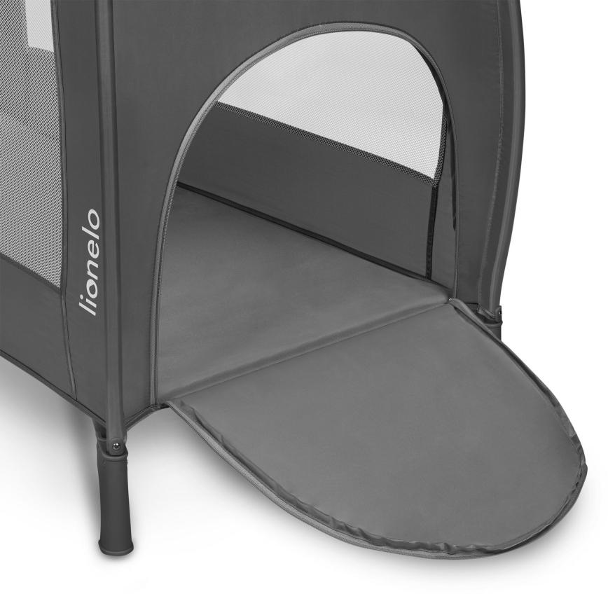 Lionelo - Cestovní postýlka STEFI PLUS Grey Multicolor