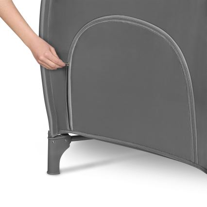 Lionelo - Cestovní postýlka STEFI PLUS Grey Multicolor