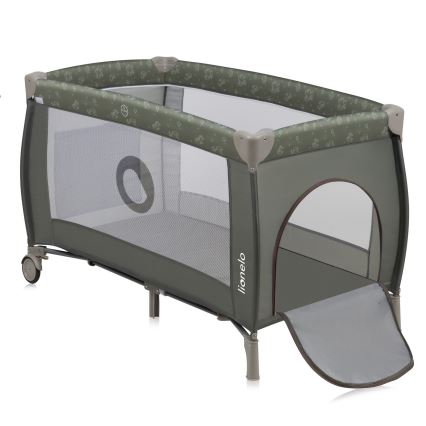 Lionelo - Cestovní postýlka SVEN PLUS Beige Olive