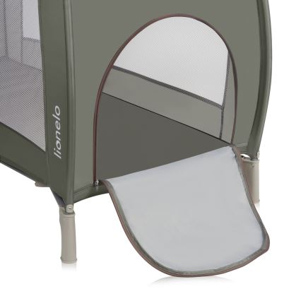 Lionelo - Cestovní postýlka SVEN PLUS Beige Olive