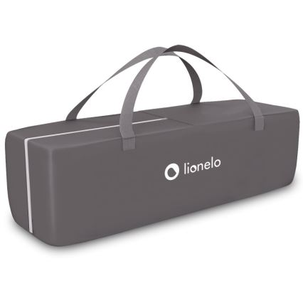 Lionelo - Cestovní postýlka SVEN PLUS šedá/tyrkysová