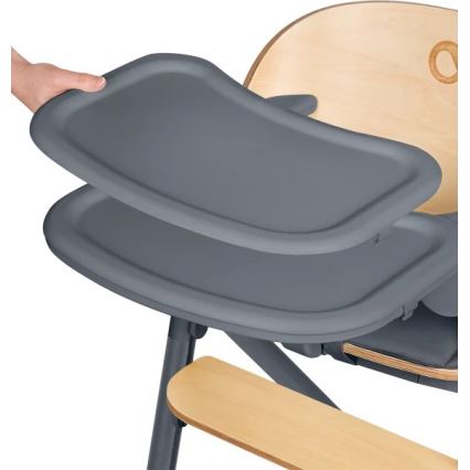 Lionelo - Dětská jídelní židle 3v1 CELIA Grey Wood