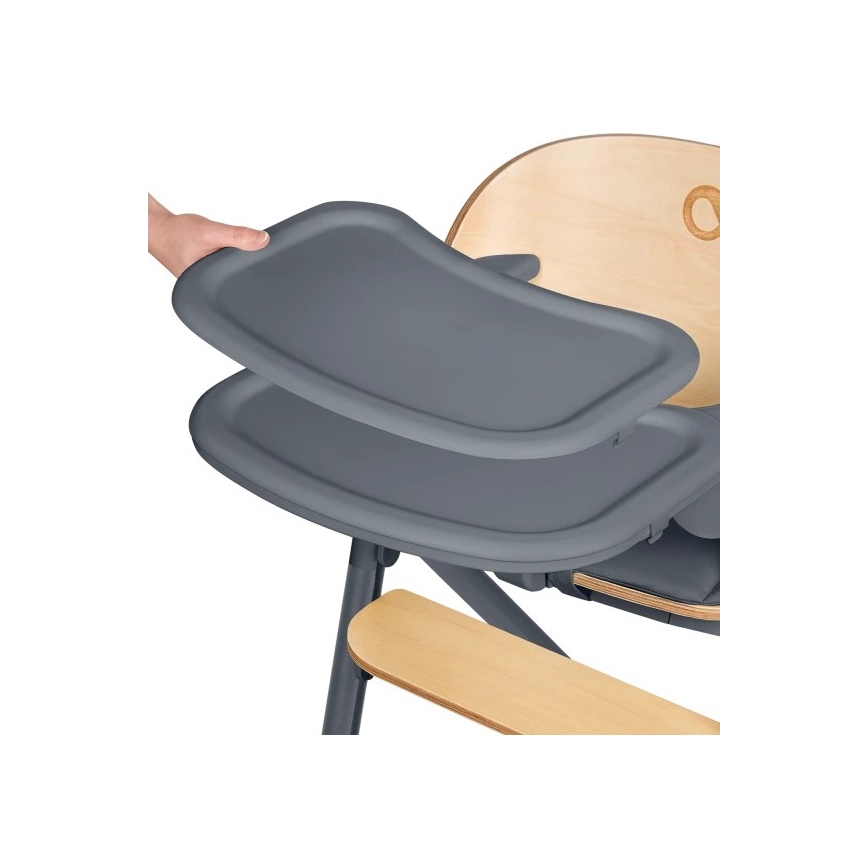 Lionelo - Dětská jídelní židle 3v1 CELIA Grey Wood