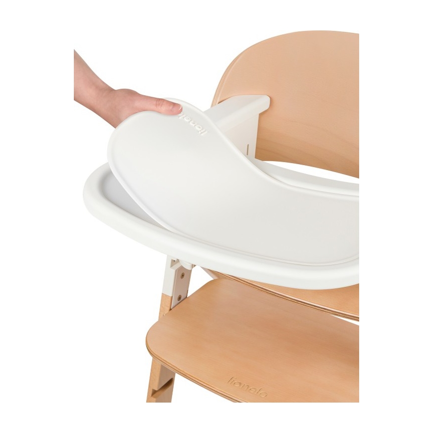 Lionelo - Dětská jídelní židle 3v1 MEGAN White Wood