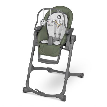 Lionelo - Dětská jídelní židle CORA PLUS Green Olive