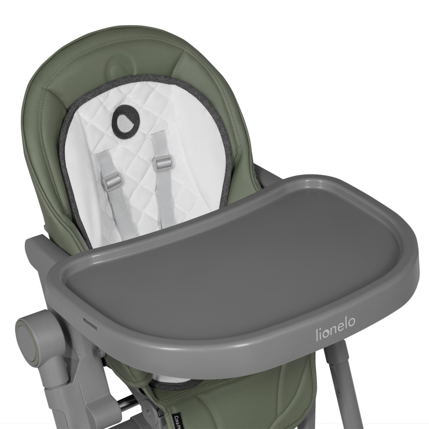 Lionelo - Dětská jídelní židle CORA PLUS Green Olive
