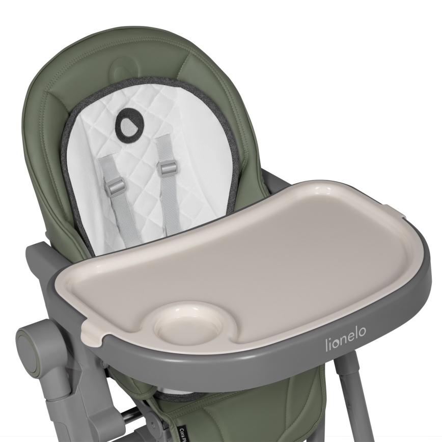 Lionelo - Dětská jídelní židle CORA PLUS Green Olive