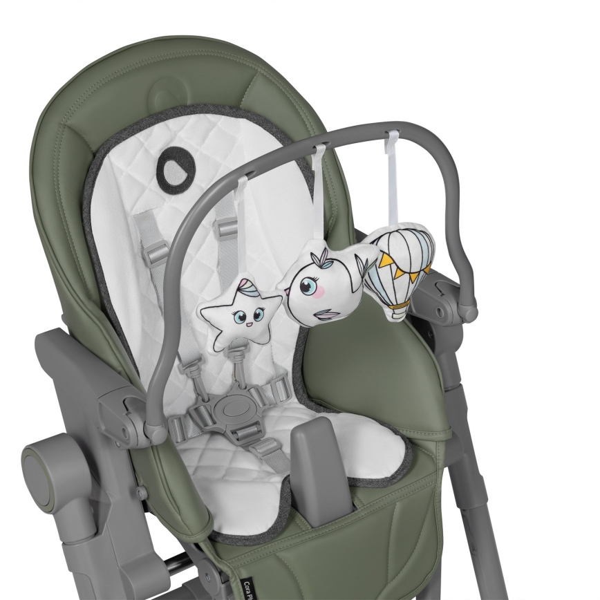 Lionelo - Dětská jídelní židle CORA PLUS Green Olive