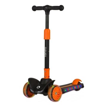 Lionelo - Dětská koloběžka TIMMY 3xAA oranžová/černá