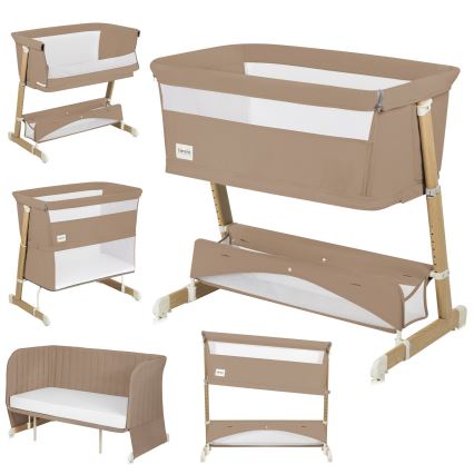 Lionelo - Dětská postýlka 5v1 THOMI PLUS Beige Carmel