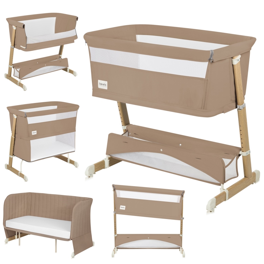 Lionelo - Dětská postýlka 5v1 THOMI PLUS Beige Carmel