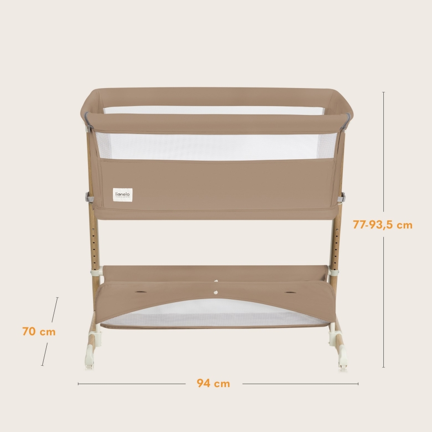 Lionelo - Dětská postýlka 5v1 THOMI PLUS Beige Carmel