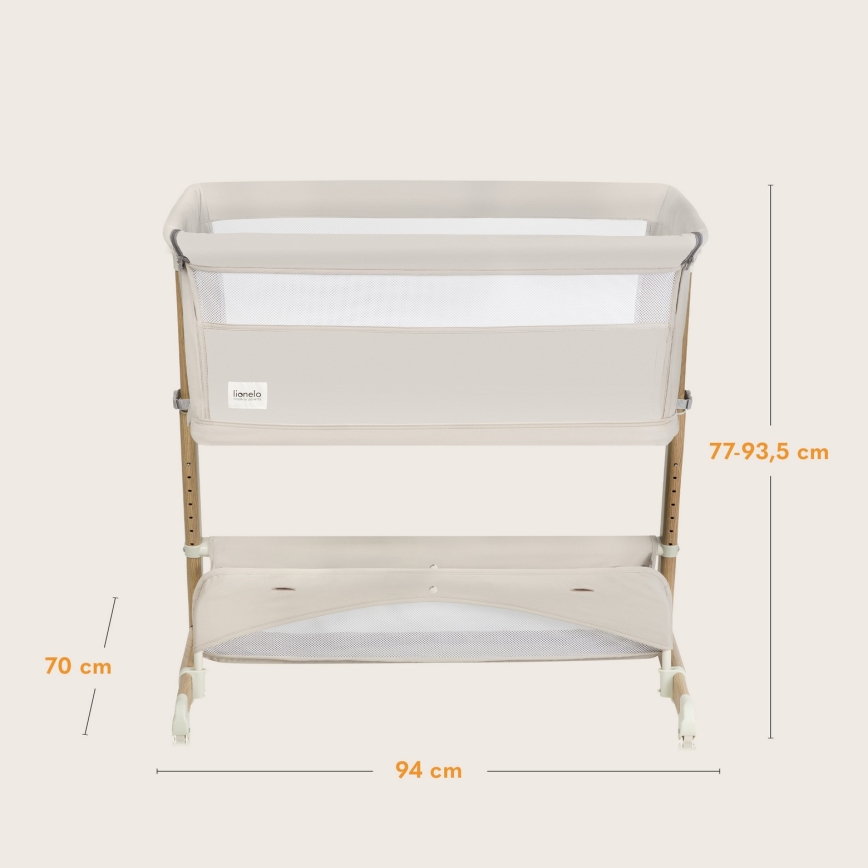 Lionelo - Dětská postýlka 5v1 THOMI PLUS Beige Sand