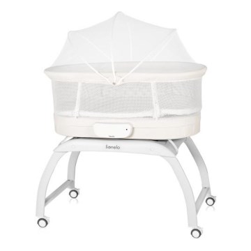 Lionelo - Dětská postýlka s váhou CORAL White