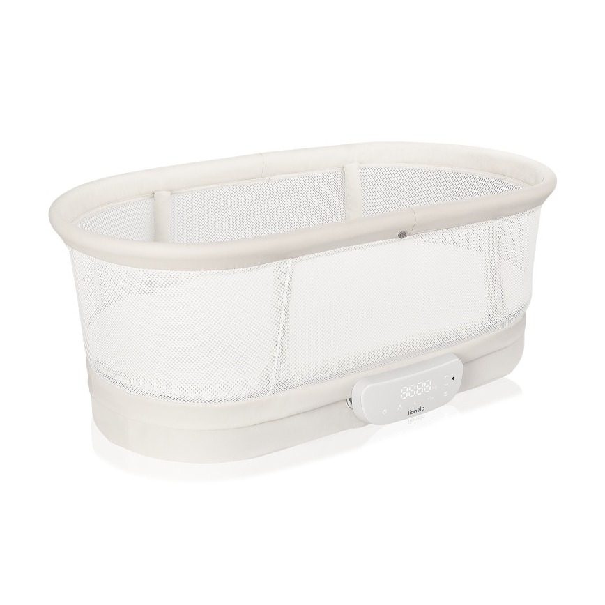 Lionelo - Dětská postýlka s váhou CORAL White