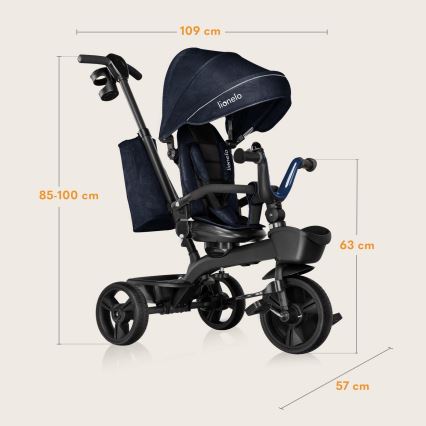 Lionelo - Dětská tříkolka KORI Blue Navy