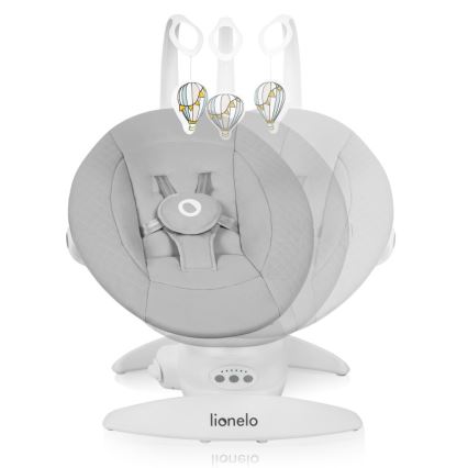 Lionelo - Dětské houpátko s melodií IRIS Grey Concrete
