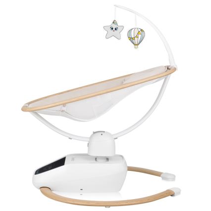 Lionelo - Dětské houpátko s melodií OLIVIA Beige Natural + dálkové ovládání