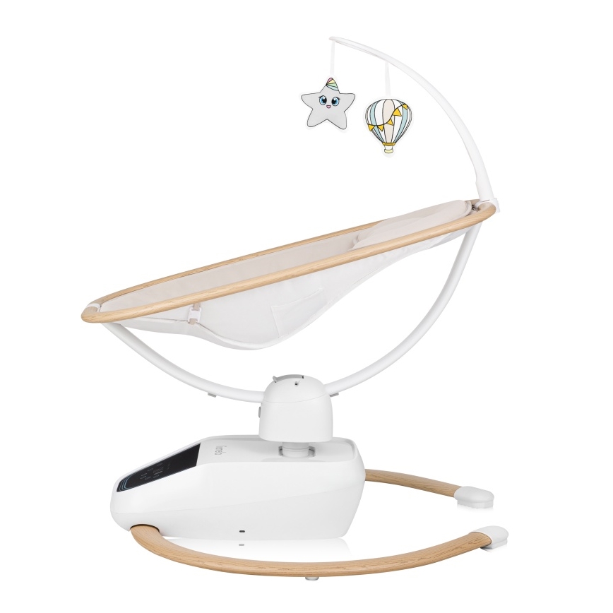 Lionelo - Dětské houpátko s melodií OLIVIA Beige Natural + dálkové ovládání