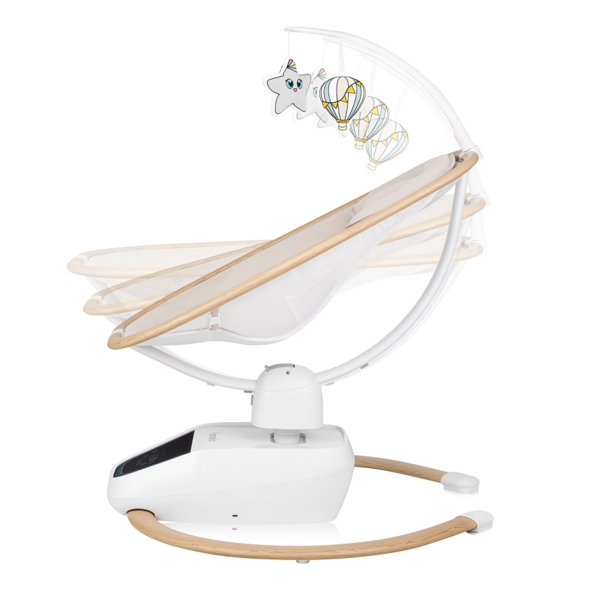 Lionelo - Dětské houpátko s melodií OLIVIA Beige Natural + dálkové ovládání