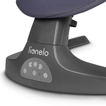 Lionelo - Dětské houpátko s melodií RALF 4xAA Grey Concrete + dálkové ovládání