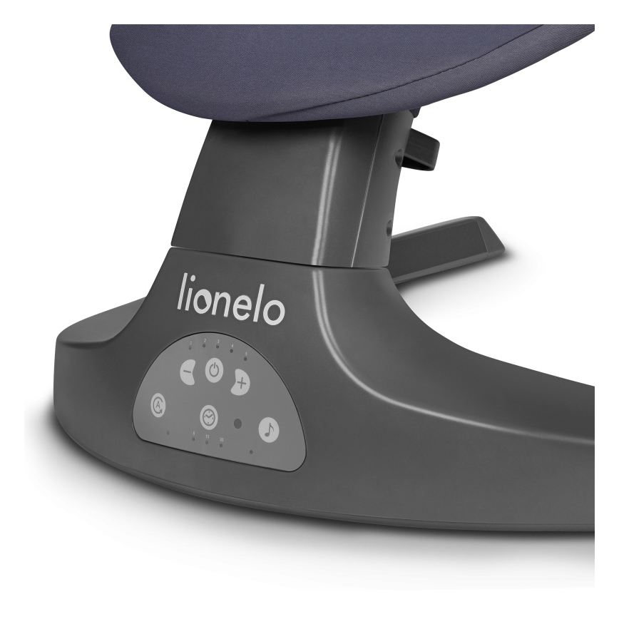 Lionelo - Dětské houpátko s melodií RALF 4xAA Grey Concrete + dálkové ovládání