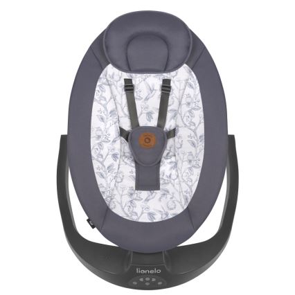 Lionelo - Dětské houpátko s melodií RALF 4xAA Grey White + dálkové ovládání