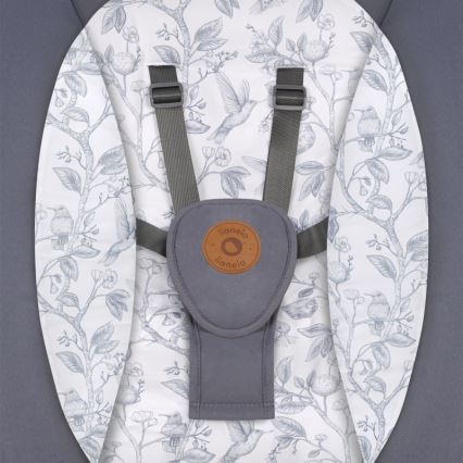 Lionelo - Dětské houpátko s melodií RALF 4xAA Grey White + dálkové ovládání