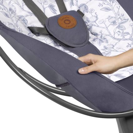 Lionelo - Dětské houpátko s melodií RALF 4xAA Grey White + dálkové ovládání