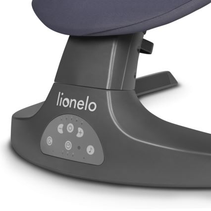 Lionelo - Dětské houpátko s melodií RALF 4xAA Grey White + dálkové ovládání
