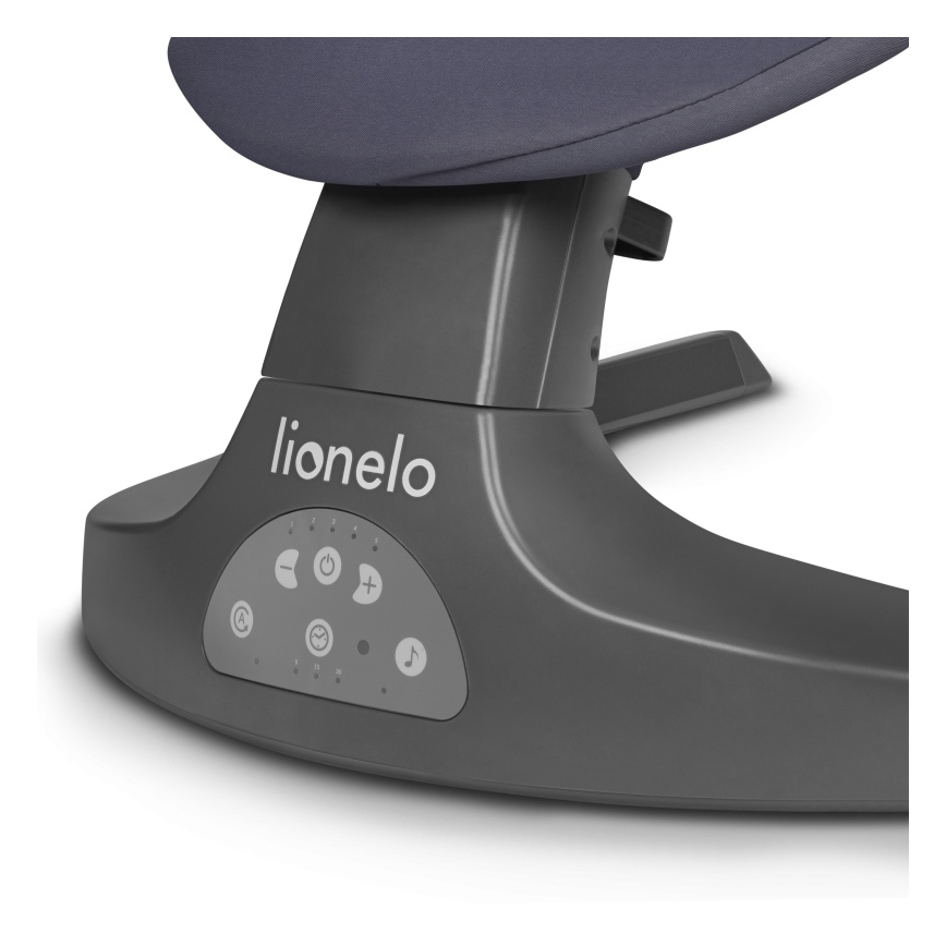 Lionelo - Dětské houpátko s melodií RALF 4xAA Grey White + dálkové ovládání