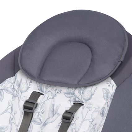 Lionelo - Dětské houpátko s melodií RALF 4xAA Grey White + dálkové ovládání
