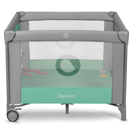 Lionelo - Hrací ohrádka MILLE Grey Green