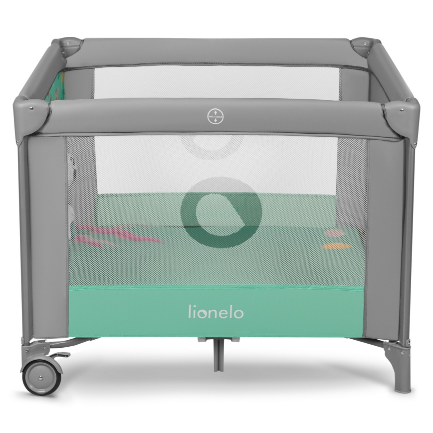 Lionelo - Hrací ohrádka MILLE Grey Green