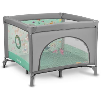Lionelo - Hrací ohrádka MILLE Grey Green