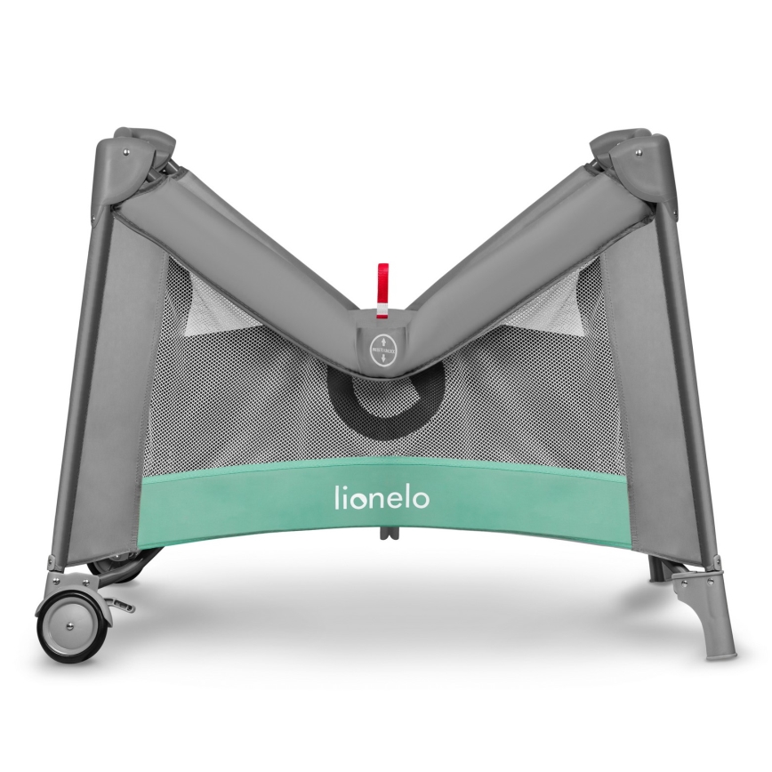Lionelo - Hrací ohrádka MILLE Grey Green