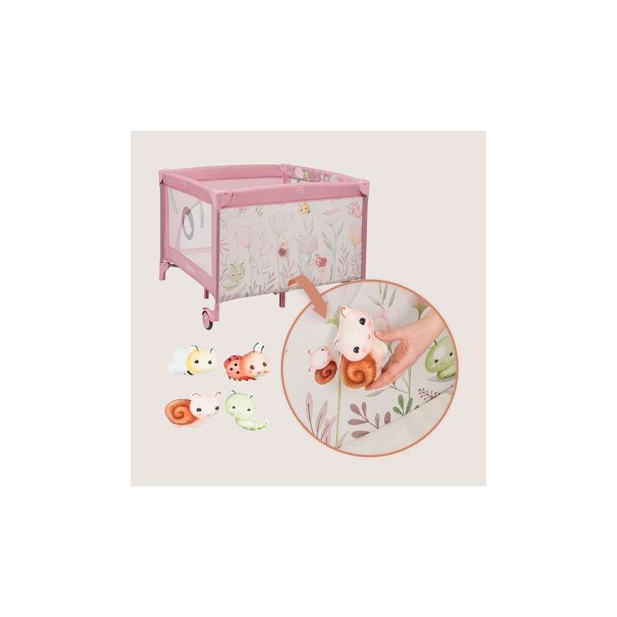 Lionelo - Hrací ohrádka MILLE PLUS Pink