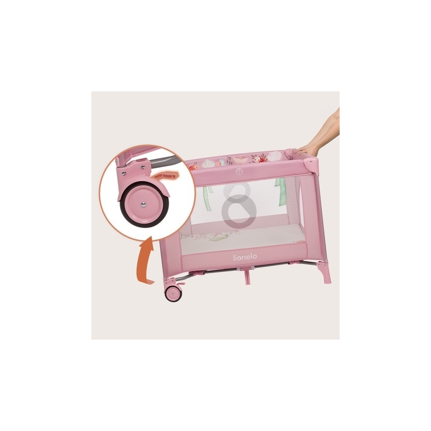 Lionelo - Hrací ohrádka MILLE PLUS Pink