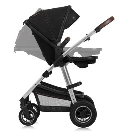 Lionelo - Kombinovaný kočárek 2v1 AMBER Black Silver
