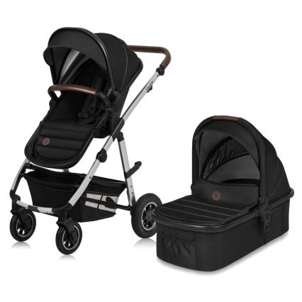 Lionelo - Kombinovaný kočárek 2v1 AMBER Black Silver