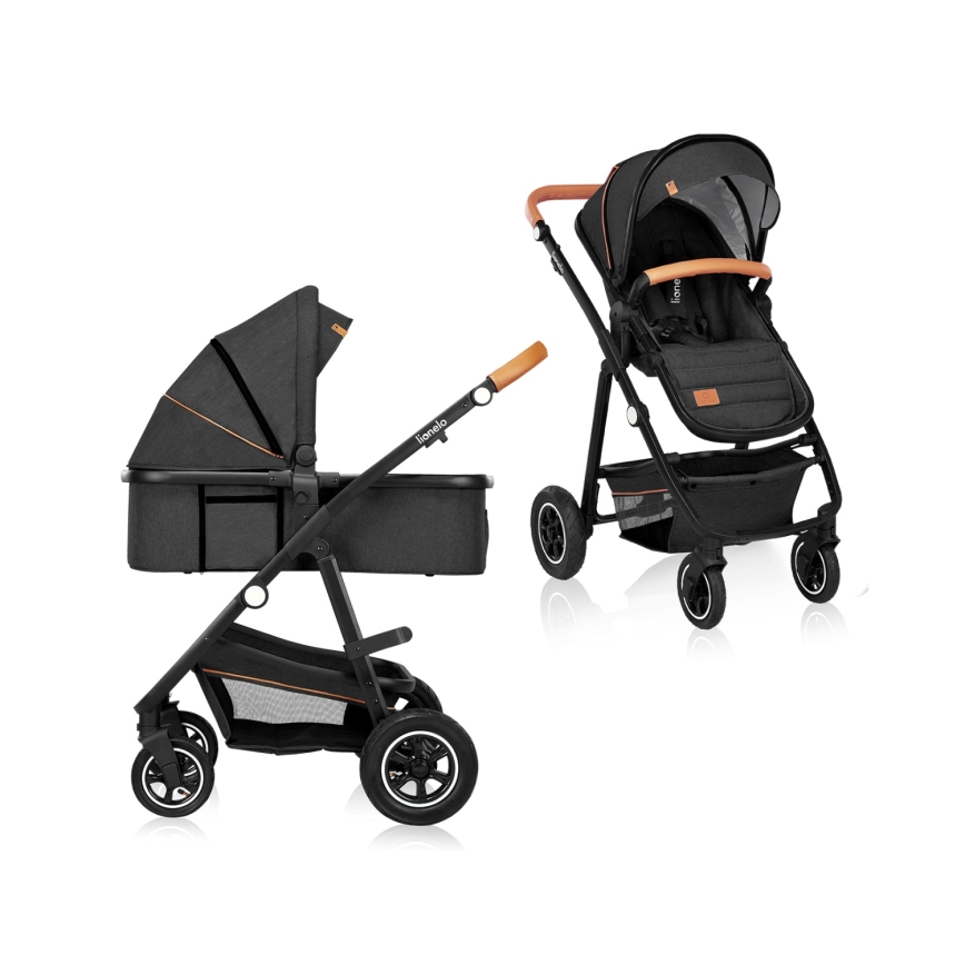 Lionelo - Kombinovaný kočárek 2v1 AMBER Grey Graphite